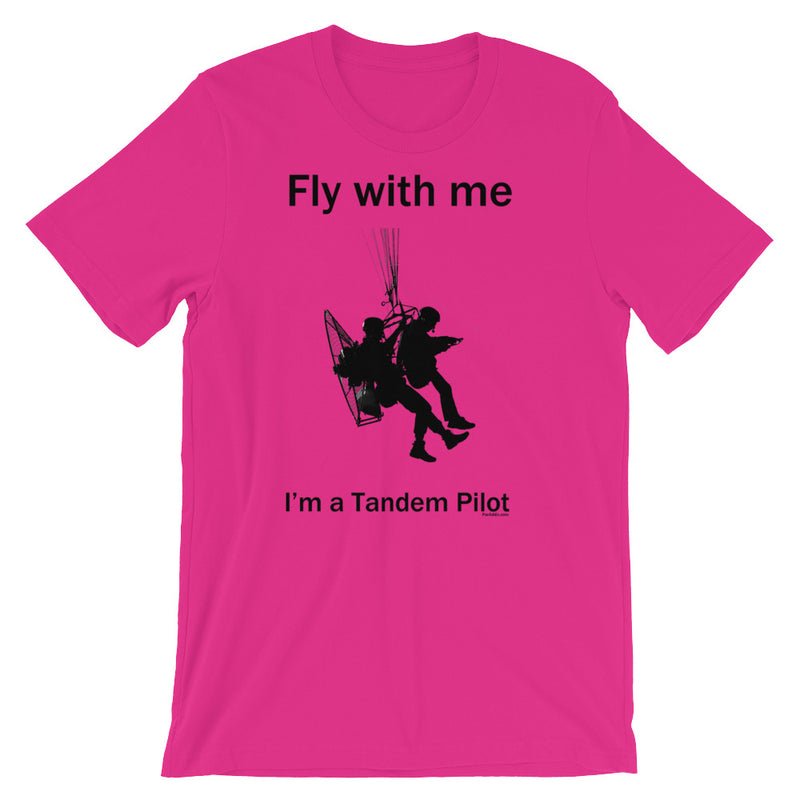 Fly With Me - Paramotor Tandem Pilot Short-Sleeve Unisex T-Shirt - ParAddix