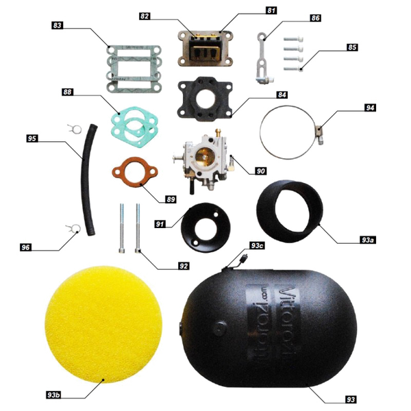 Carburetor Membrane Kit - M097 - Vittorazi Moster 185 - Engine Part - Light -- ParAddix -- Canadian Online ParaStore