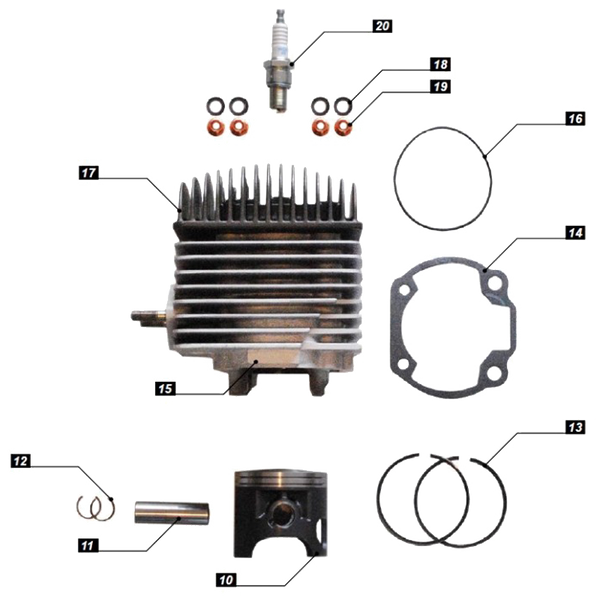 Head O-Ring - M016 - Vittorazi Moster 185 - Engine Part - Light -- ParAddix -- Canadian Online ParaStore