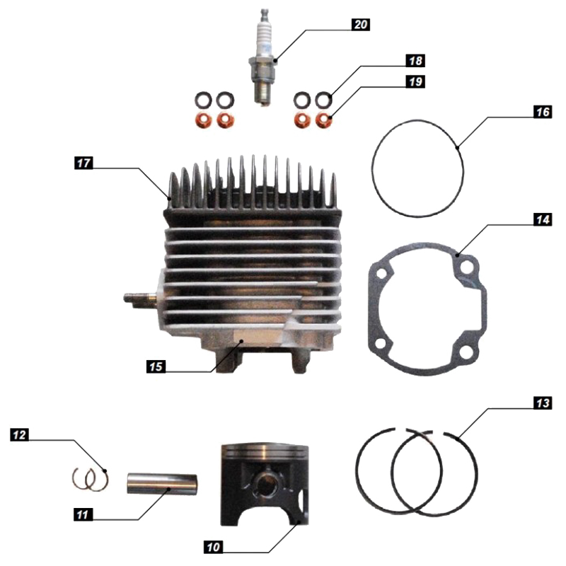 Spark Plug - M020 - Vittorazi Moster 185 - Engine Part - Light -- ParAddix -- Canadian Online ParaStore