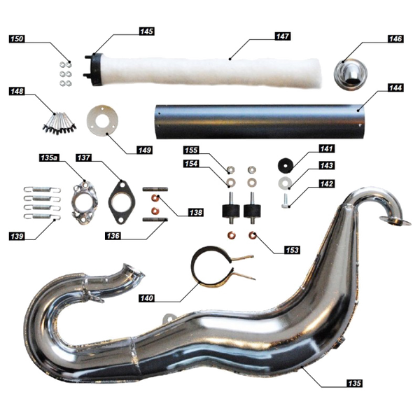 Exhaust Springs (4) - M139 - Vittorazi Moster 185 - Engine Part - Light -- ParAddix -- Canadian Online ParaStore