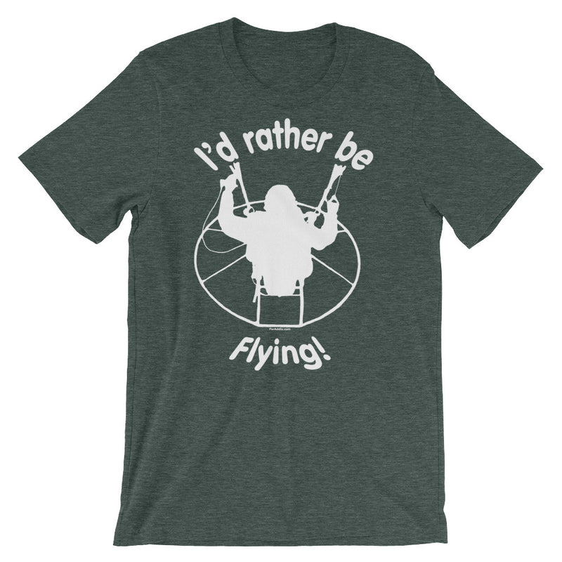 Rather be Flying (white logo) - Paramotor Short-Sleeve Unisex T-Shirt - ParAddix