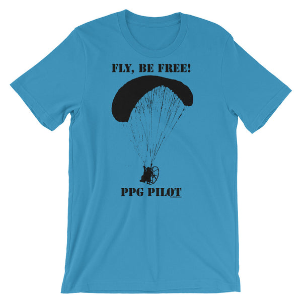 Fly, Be Free - Paramotor Short-Sleeve Unisex T-Shirt - ParAddix