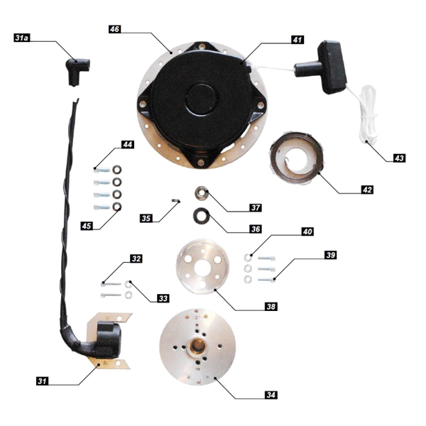Flywheel Key-Hole Tang - M035 - Vittorazi Moster 185 - Engine Part - Light -- ParAddix -- Canadian Online ParaStore