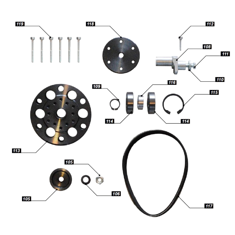 Pinion 46.5mm - M105c - Vittorazi Moster 185 - Engine Part - Heavy -- ParAddix -- Canadian Online ParaStore